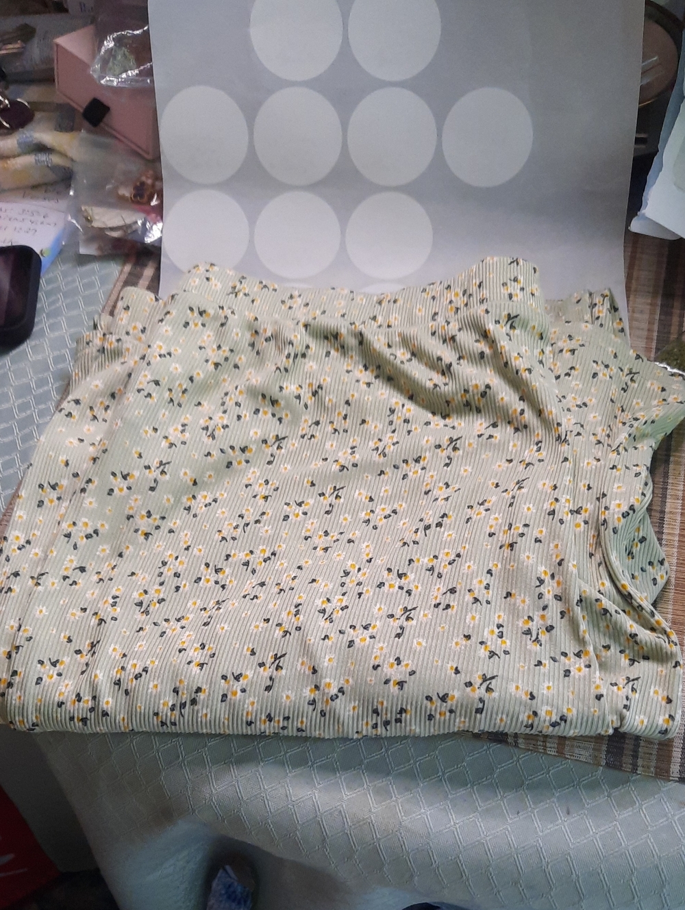 Harper Cream Wide Leg Pants with Yellow Floral Stripe